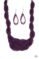 Paparazzi Accessories A Standing Ovation Purple Necklace Seed Beads