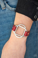 Paparazzi Accessories Nautically Knotted Red Leather Urban Bracelet