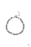 Paparazzi Accessories Roll Call Black Urban Bracelet Gunmetal