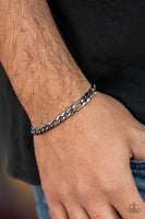 Paparazzi Accessories Roll Call Black Urban Bracelet Gunmetal