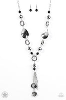 Paparazzi Total Eclipse of the Heart Moon Charm Necklace Silver