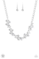 Paparazzi Accessories  Hollywood Hills White Rhinestone Bling Necklace