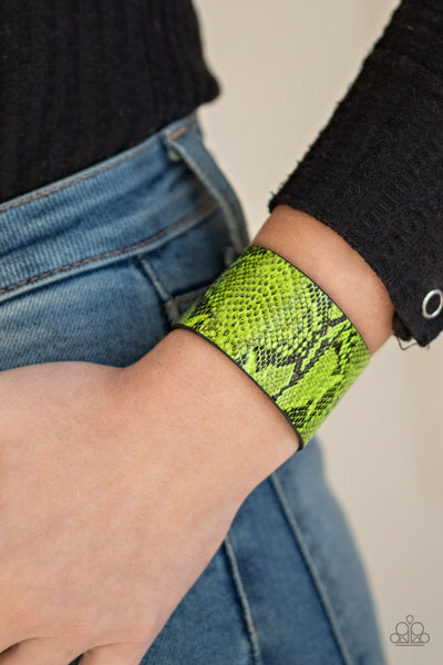 Paparazzi Green Urban Leather Bracelet It's a Jungle Out There