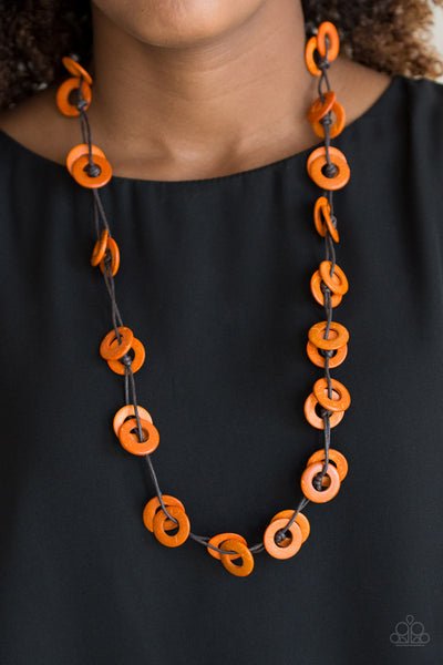 Paparazzi Waikiki Woods Necklace Orange