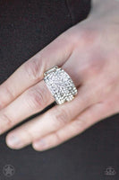 The Millionaires Club Ring White Bling Paparazzi Accessories