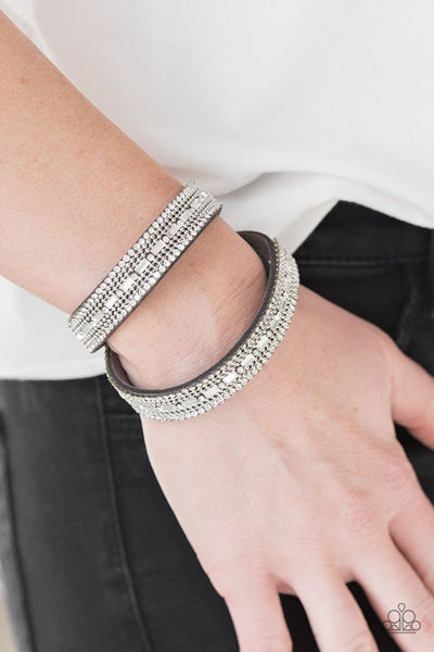 Paparazzi Simmer and Sass Silver Urban Wrap Bracelet