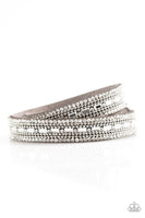 Paparazzi Simmer and Sass Silver Urban Wrap Bracelet
