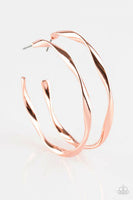 Paparazzi Accessories Plot Twist Hoop Earring Copper