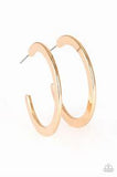 Paparazzi Accessories Be All Bright Gold Hoop Earring Flat