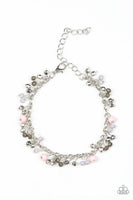 Paparazzi Aquatic Adventure Pink Bracelet Gray Silver