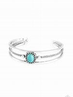 Paparazzi Borderline Borderland Turquoise Blue Cuff Bracelet