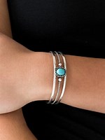 Paparazzi Borderline Borderland Turquoise Blue Cuff Bracelet