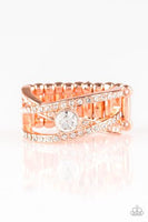 Paparazzi Accessories Prepare to be Dazzled Copper Ring Bling