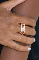 Paparazzi Accessories Prepare to be Dazzled Copper Ring Bling