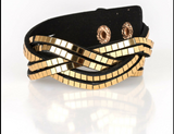 Paparazzi Accessories Looking For Trouble Black Gold Wrap Bling Bracelet