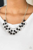 Paparazzi Accessories Really Rococo Necklace Black Silver