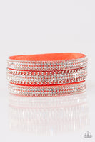 Paparazzi Dangerously Drama Queen – Orange Wrap Bracelet
