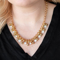 Paparazzi Wall Street Winner Gold Necklace Rhinestone Bling